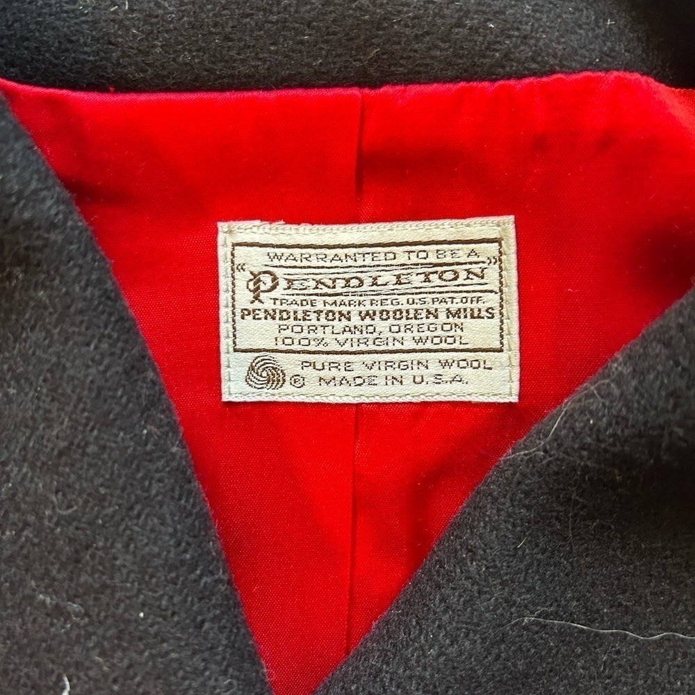 Pendleton Vintage Women's Dress Coat, 70's; 100% Virgin Wool, Red; Size 12 - Picture 4 of 6